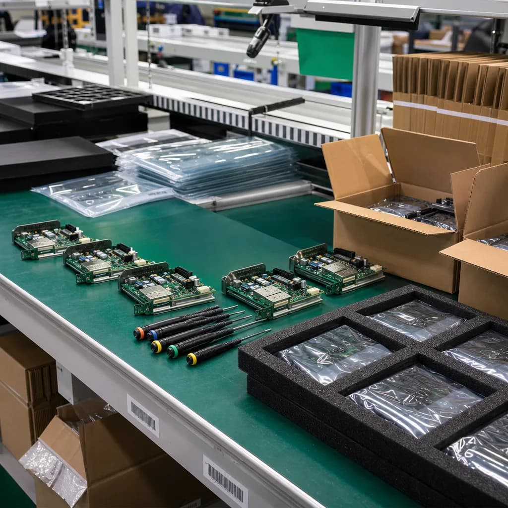 電子產品組裝與包裝製程工作台