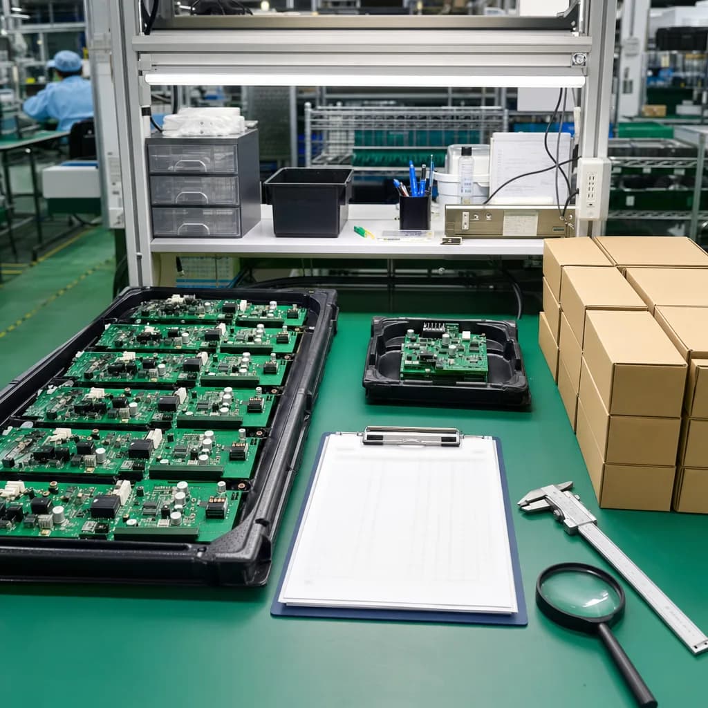電子產品出貨前檢查與品質確認製程示意